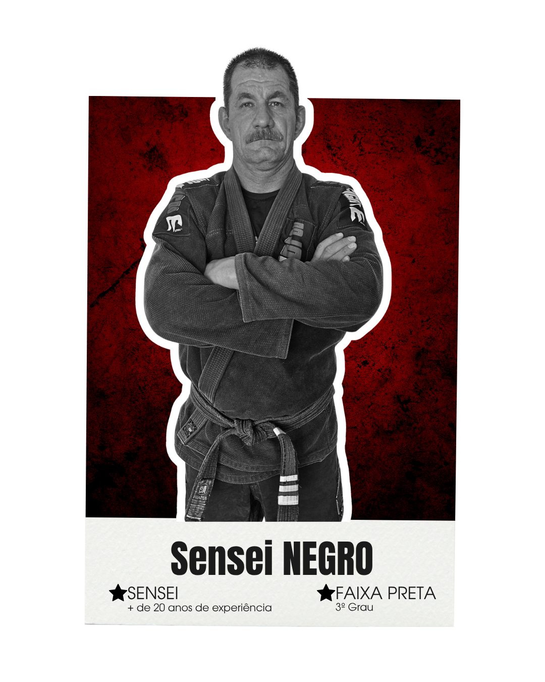 Sensei Negro - Faixa Preta 3º Grau